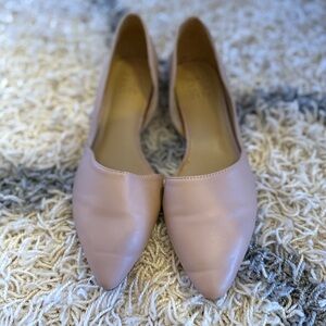 Naturalizer Samantha pointed-toe leather flat blush